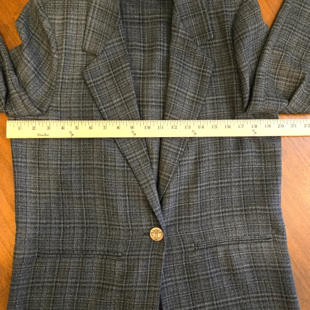 Alice Stuart Grey Plaid Woman's Jacket/Blazer Size Small - Picture 11 of 12